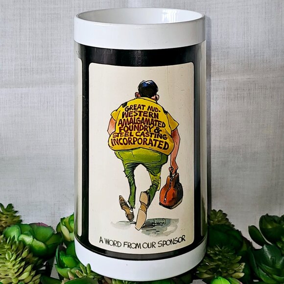 Vintage set 3 Thermo-Serv Mug 16 oz. Fun Fishing ; bowling ; badminton - Picture 3 of 15